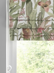 Graham & Brown Lush Pink Tigerlily Made to Measure 100% Cotton Roman Blind - Image 2 of 5