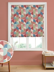 Graham & Brown Red Stitch Craze Made to Measure 100% Cotton Roman Blind - Image 1 of 5