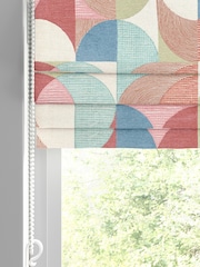 Graham & Brown Red Stitch Craze Made to Measure 100% Cotton Roman Blind - Image 2 of 5