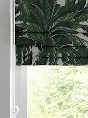 Graham & Brown Pearl White Faux Daintree Made to Measure 100% Cotton Roman Blind - Image 2 of 5