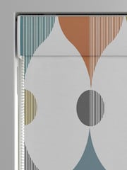 Graham & Brown White Coronation Craze Made to Measure 100% Cotton Roman Blind - Image 3 of 5