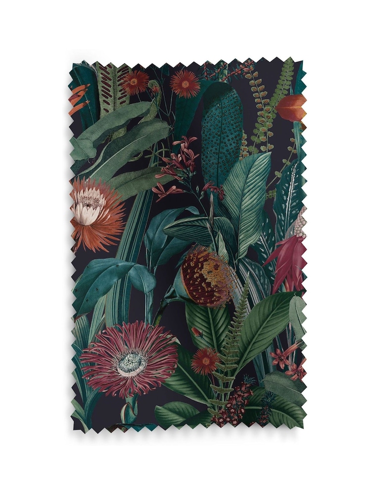 Graham & Brown Midnight Blue Tigerlily Made to Measure 100% Cotton Roman Blind - Image 5 of 5