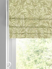 Graham & Brown Sage Green Salix Leaves Made to Measure 100% Cotton Roman Blind - Image 2 of 5