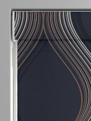 Graham & Brown Navy Blue Euphoria Made to Measure 100% Cotton Roman Blind - Image 4 of 5