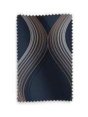 Graham & Brown Navy Blue Euphoria Made to Measure 100% Cotton Roman Blind - Image 5 of 5