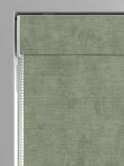 Graham & Brown Sage Green Organdy Silk Made to Measure 100% Cotton Roman Blind - Image 4 of 5