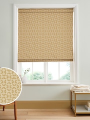 Graham & Brown Ochre Yellow Hopwood Cottage Made to Measure 100% Cotton Roman Blind - Image 1 of 5