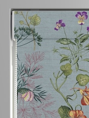 Graham & Brown Sky Blue Edulis Made to Measure 100% Cotton Roman Blind - Image 4 of 5