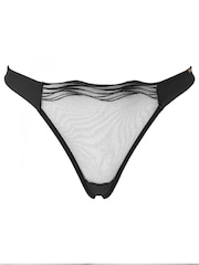 KBX Black Billie Wave Embroidery Brazilian Knickers - Image 5 of 5