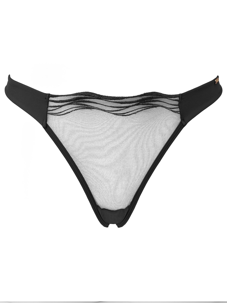 KBX Black Billie Wave Embroidery Brazilian Knickers - Image 5 of 5