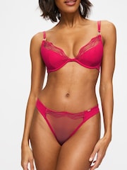 KBX Red Billie Wave Embroidery Brazilian Knickers - Image 3 of 6