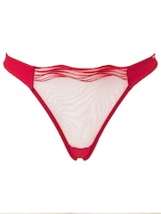 KBX Red Billie Wave Embroidery Brazilian Knickers - Image 6 of 6