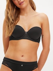 KBX Black Charlotte Brushed Padded T-Shirt Strapless Bra - Image 3 of 7