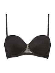 KBX Black Charlotte Brushed Padded T-Shirt Strapless Bra - Image 7 of 7