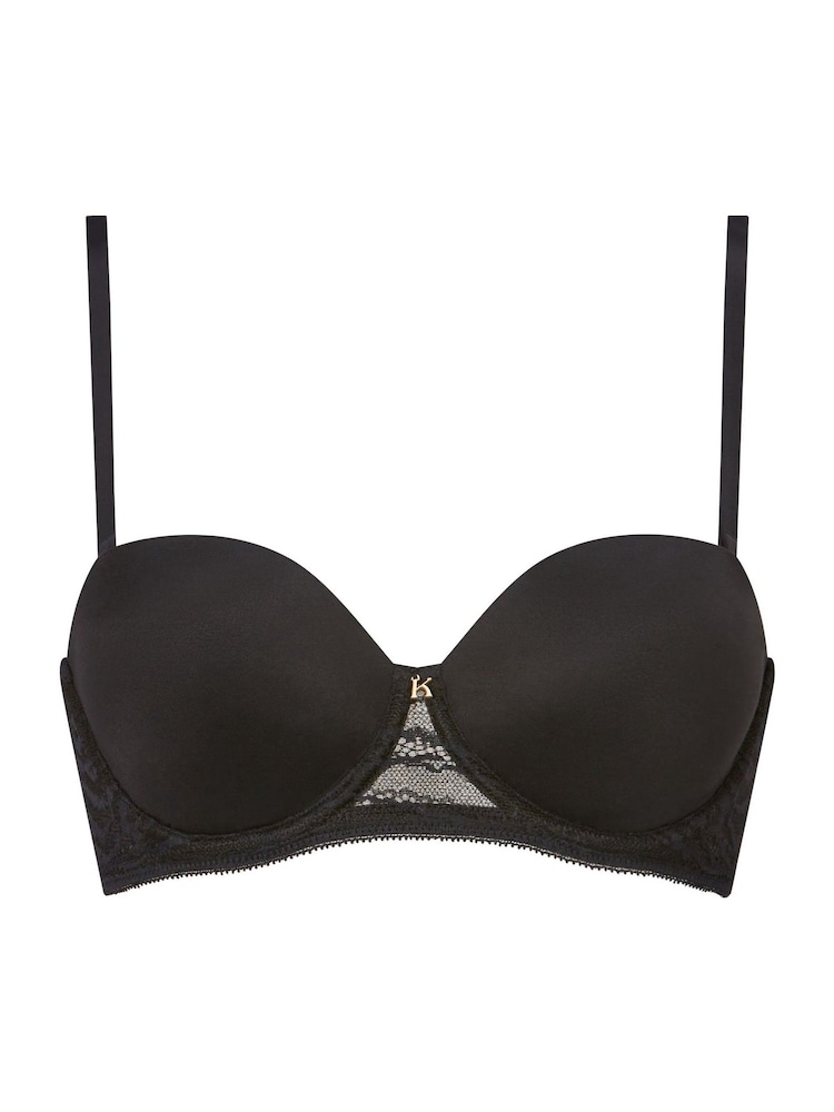 KBX Black Charlotte Brushed Padded T-Shirt Strapless Bra - Image 7 of 7