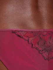 Розовый - KBX Marilyn Floral Embroidered Suspender Belt - Image 4 of 6