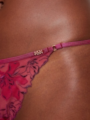 Розовый - KBX Marilyn Floral Embroidered Suspender Belt - Image 5 of 6
