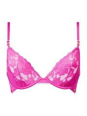KBX Dolly Floral Lace Non-Padded Plunge Bra - Image 6 of 6
