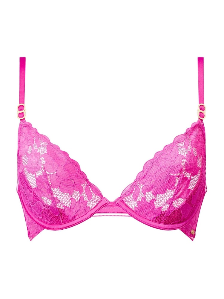 KBX Dolly Floral Lace Non-Padded Plunge Bra - Image 6 of 6