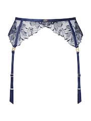 KBX Blue Marilyn Floral Embroidered Suspender Belt - Image 6 of 6