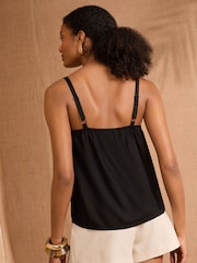 Love & Roses Black/White Embroidered Cami - Image 4 of 4