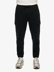 Superdry Black Tech Logo Cargo Joggers - Image 3 of 7