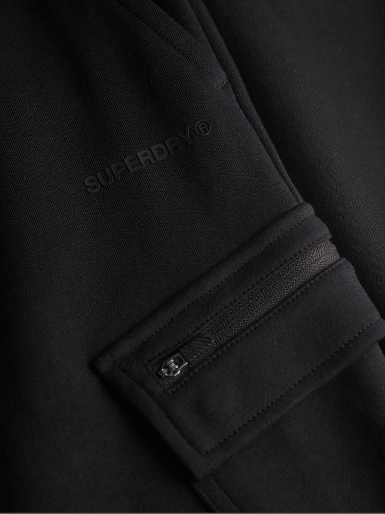 Superdry Black Tech Logo Cargo Joggers - Image 7 of 7