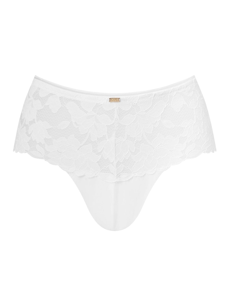 KBX White Dolly Floral Lace G-Shortie Thong - Image 6 of 6