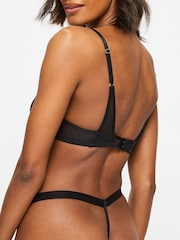 KBX Black Non Pad Balcony Zadie Mesh Non-Pad Crop Bralette - Image 2 of 7