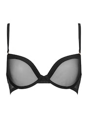 KBX Black Non Pad Balcony Zadie Mesh Non-Pad Crop Bralette - Image 7 of 7