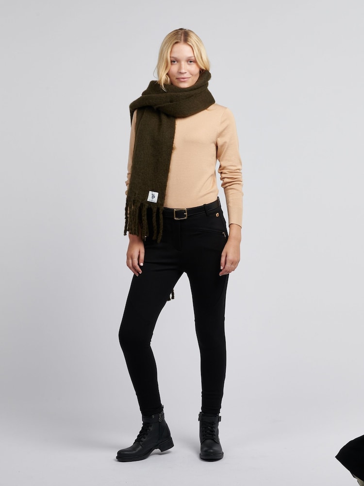 U.S. Polo Assn. Black Natural Womens Stretch Contour Smart Trousers - Image 5 of 10