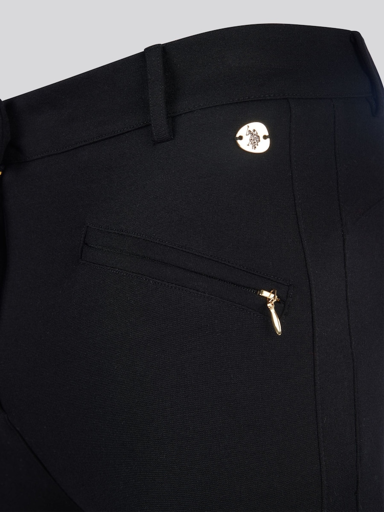 U.S. Polo Assn. Black Natural Womens Stretch Contour Smart Trousers - Image 9 of 10