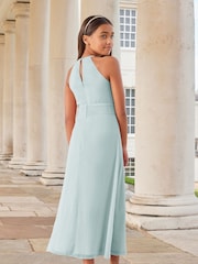 Lipsy Blue Ruffle Corsage Maxi Prom Dress (7-16yrs) - Image 6 of 6