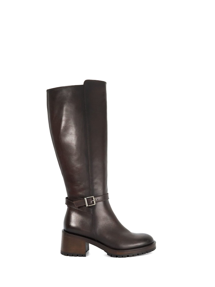 Dune London Black Tassie Knee High Boots - Image 2 of 6
