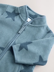 Blue Tonal Star Micro Fleece Baby Zip Jacket (0mths-2yrs) - Image 3 of 4