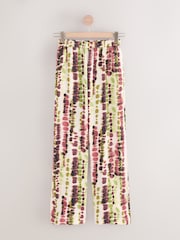 Tie Dye Crinkle Satin Wide Leg Trousers - Image 1 of 4