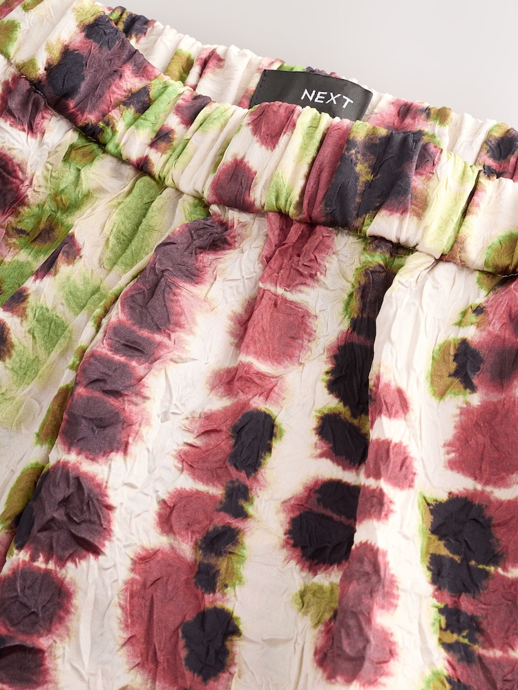 Tie Dye Crinkle Satin Wide Leg Trousers - Image 2 of 4