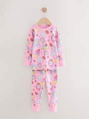 Purple Cat Print Snuggle Pyjamas 3 pack (9mths-10yrs) - Image 5 of 11