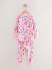 Purple Cat Print Snuggle Pyjamas 3 pack (9mths-10yrs) - Image 8 of 11