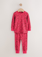 Red/Pink Floral Applique Snuggle Pyjamas 3 Pack (9mths-8yrs) - Image 4 of 10