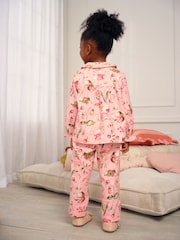 Pink Mouse Print Woven Button Through Pyjamas (9mths-10yrs) - Image 3 of 4