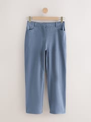 Blue Suedette Straight Leg Trousers - Image 5 of 8