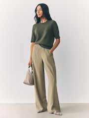 Neutral Side Stitch Wide Leg Trousers - Image 1 of 7