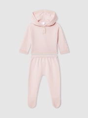 Reiss Pink Eder 100% Cashmere Hoodie And Leggings Set - Image 3 of 4