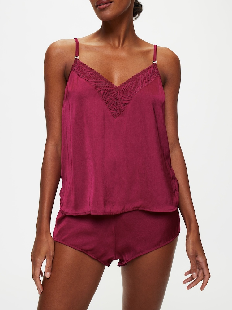 KBX Red Margot Satin Cami Set - Image 1 of 5