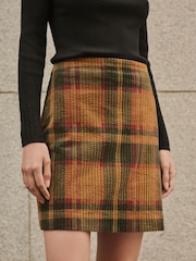 Orange Check Check Cord Mini Skirt - Image 4 of 7