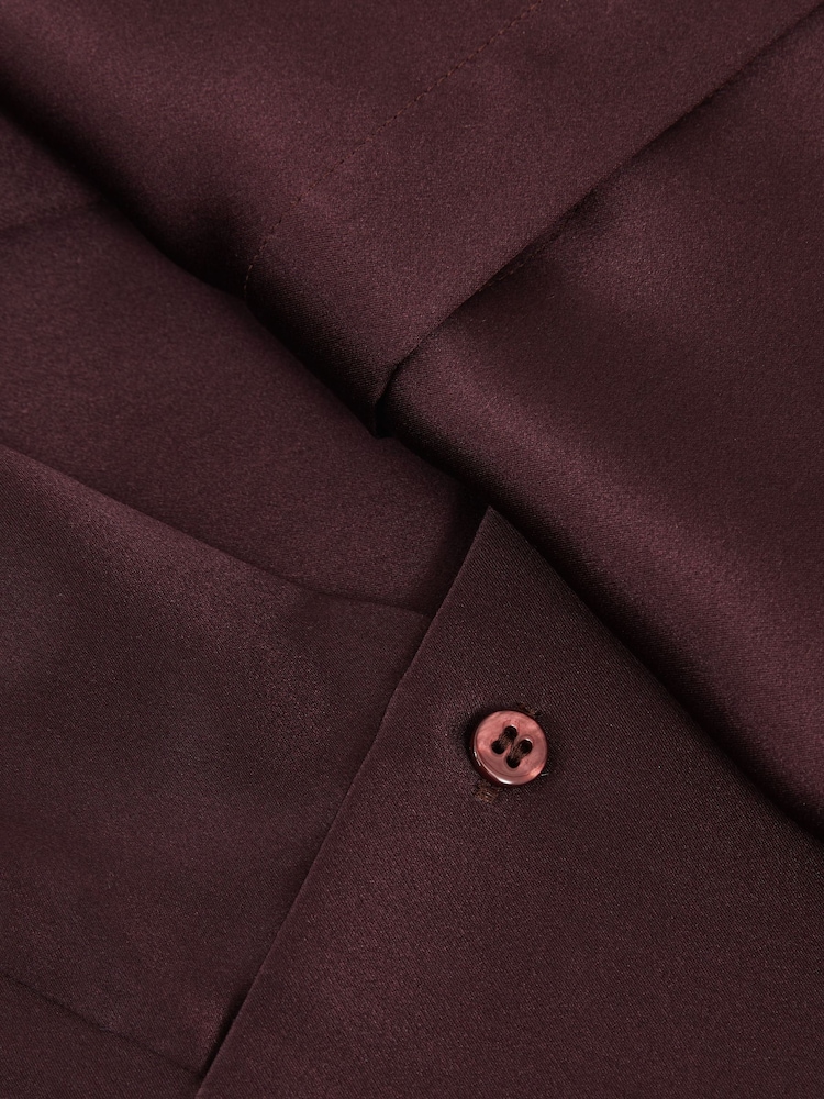 Reiss Red Hailey Silk Double-Cuff Button-Through Shirt - Image 7 of 7