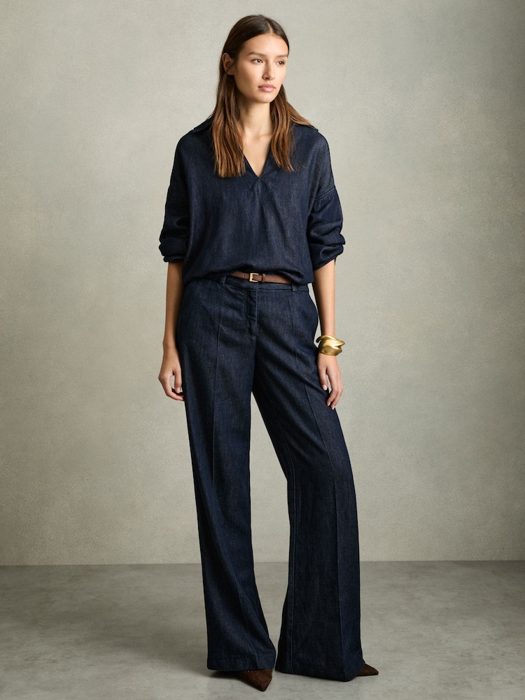 Reiss Reed Denim Look Overshirt - Imagen 1 de 5