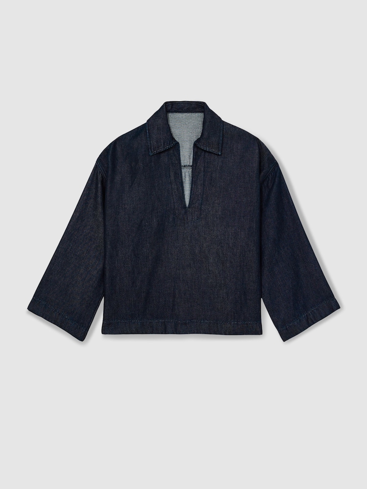 Reiss Reed Denim Look Overshirt - Imagen 2 de 5