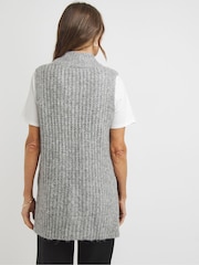 JD Williams Grey Sleeveless Roll Neck Knitted Tunic - Image 2 of 5